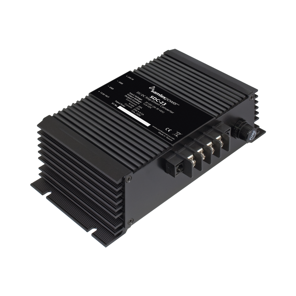 SDC23 SAMLEX DC-DC Converter Input: 20-30 Vdc Output: 13.8 Vdc 20 A Continuous SDC-23