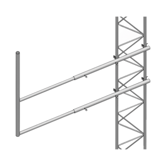 SYSCOM TOWERS SBL35G Arm type F for STZ-35G Sections Hot Dip G