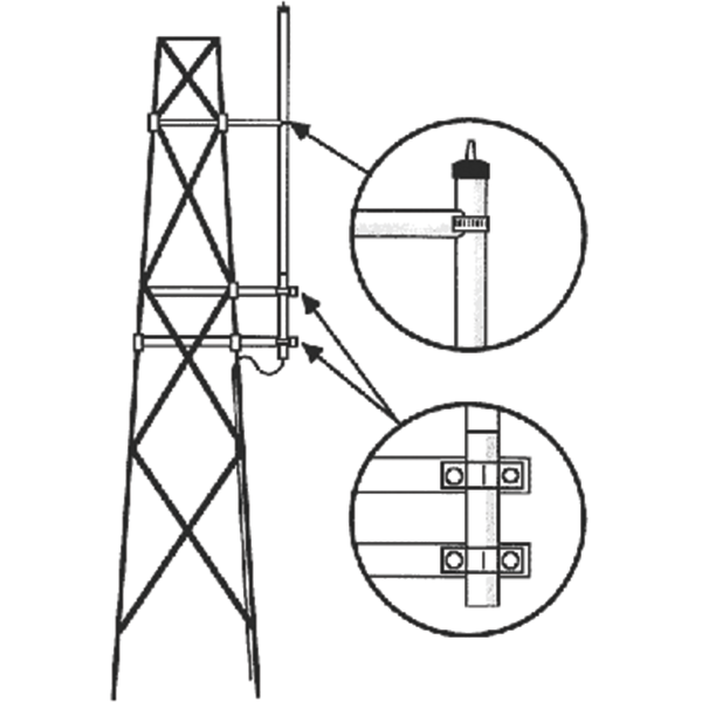 HUSTLER SMK150HX Tower Side Mount Kit for Antennas VHF HX Series