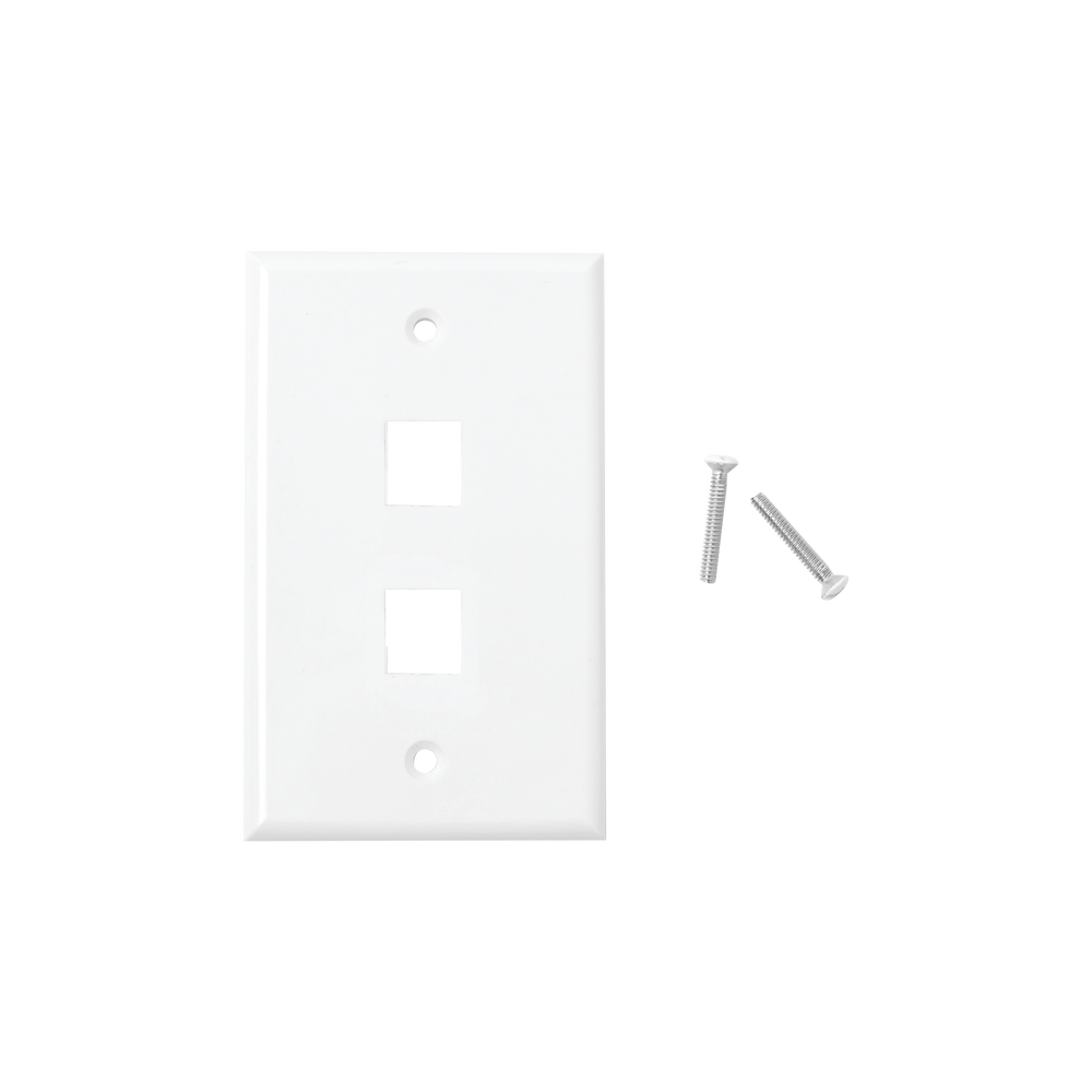 LPFP17 LINKEDPRO BY EPCOM Faceplate 2-Port - White LP-FP-17