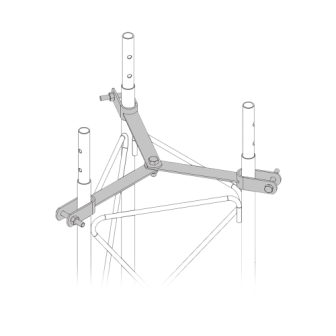 SJB35G SYSCOM TOWERS Bracket for STZ35G Tower Section hot Dip Galvanized SJB-35G