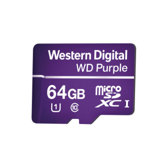 WD64MSD Western Digital (WD) WD PURPLE 64GB microSD Specialized for Surveillance WD64