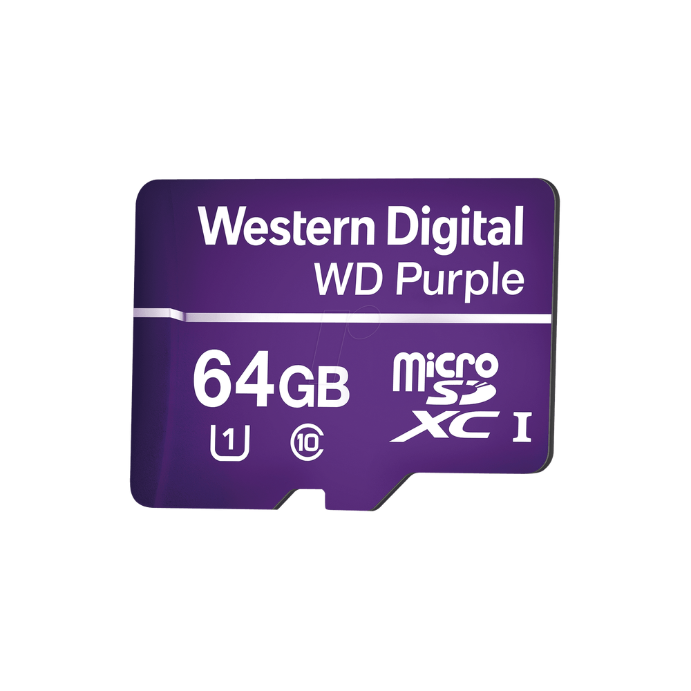 WD64MSD Western Digital (WD) WD PURPLE 64GB microSD Specialized for Surveillance WD64