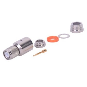 RT1200I RF INDUSTRIES LTD Left Hand Metric Thread TNC Male Connector to Clamp on RG-8