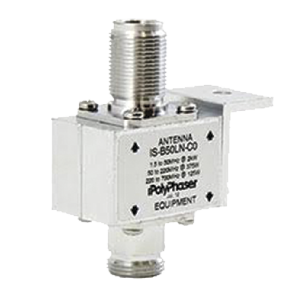 ISB50LNC0 POLYPHASER 10 MHz To 1 GHz Coaxial Protector With DC Block And N Female Con