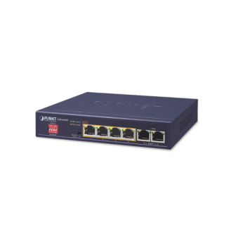 GSD604HP PLANET Desktop Switch Unmanaged 4-Port 10/100/1000T 802.3at PoE  2-Port 10/1