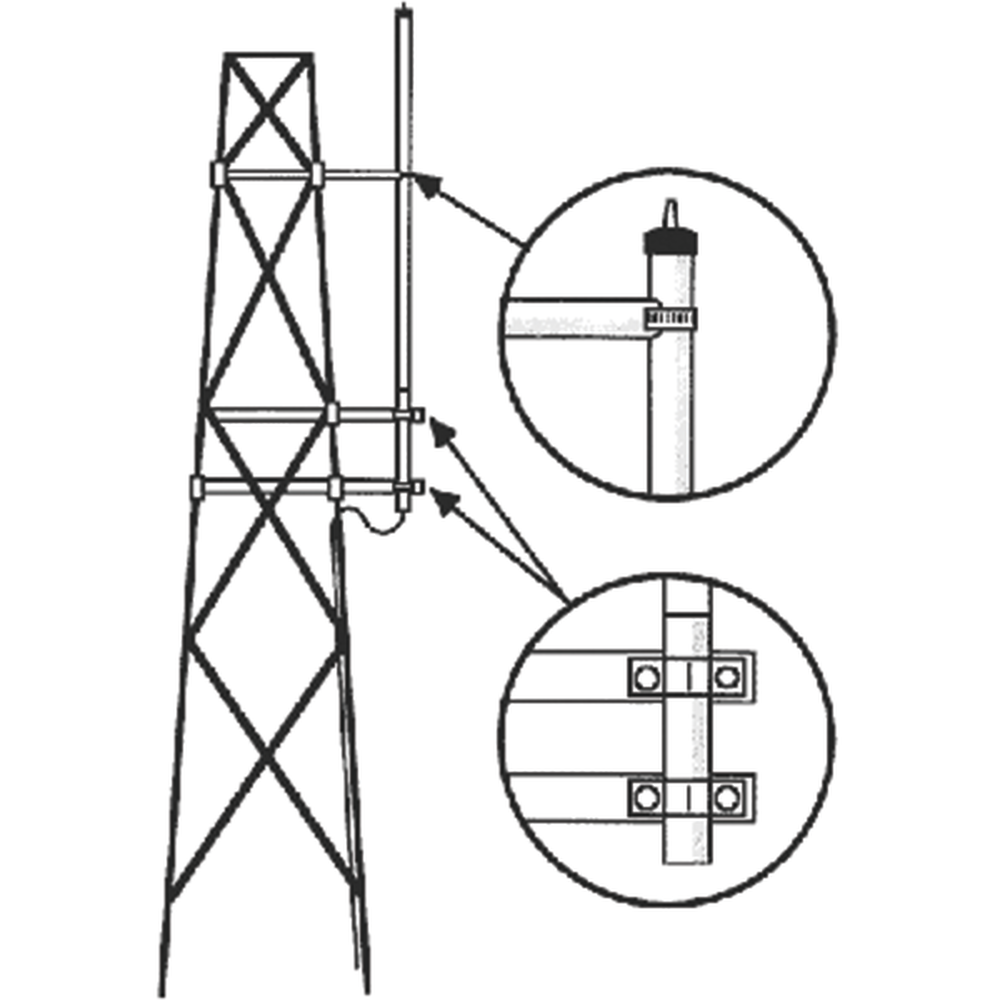 SMK150HX HUSTLER Tower Side Mount Kit for Antennas VHF HX Series