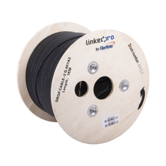 ICDROPA22C LINKEDPRO BY FIBERHOME 1 Kilometer Drum Drop Fiber Cable 2 Cores Indoor IC