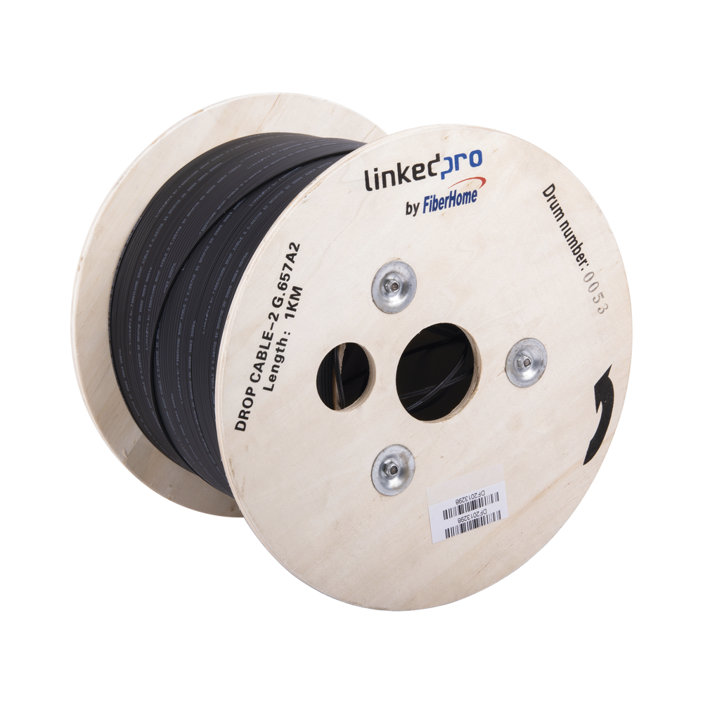 ICDROPA22C LINKEDPRO BY FIBERHOME 1 Kilometer Drum Drop Fiber Cable 2 Cores Indoor IC