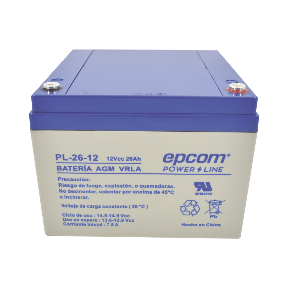 PL2612 EPCOM POWERLINE Backup battery / 12 V 26 Ah / UL / AGM-VRL