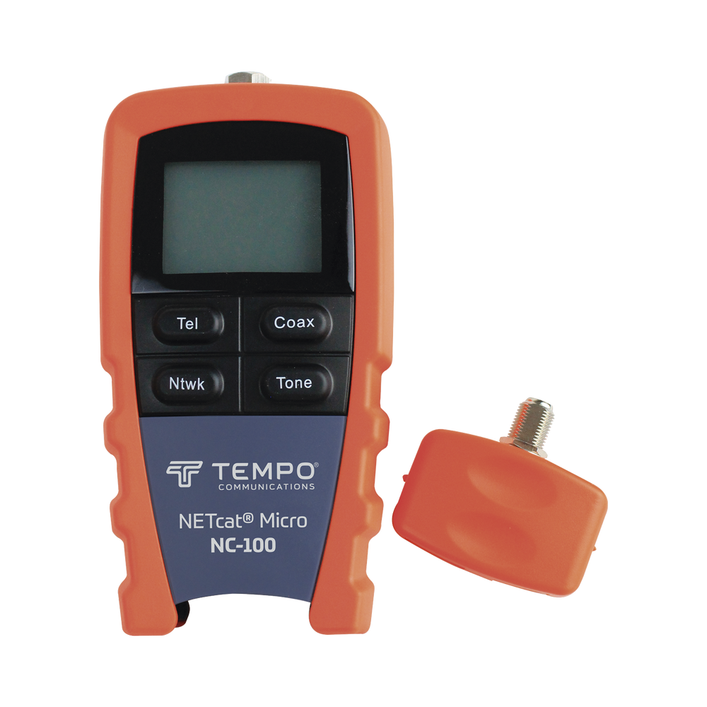 NC100 TEMPO NETcat Micro Wiring Tester for UTP STP and Coaxial Cable NC-100