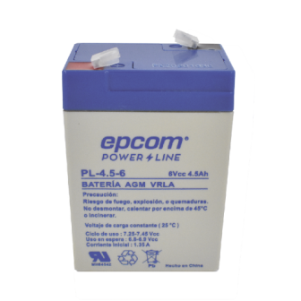 EPCOM POWERLINE PL456 Backup battery / 6 V 4.5 Ah / UL / AGM-VRL