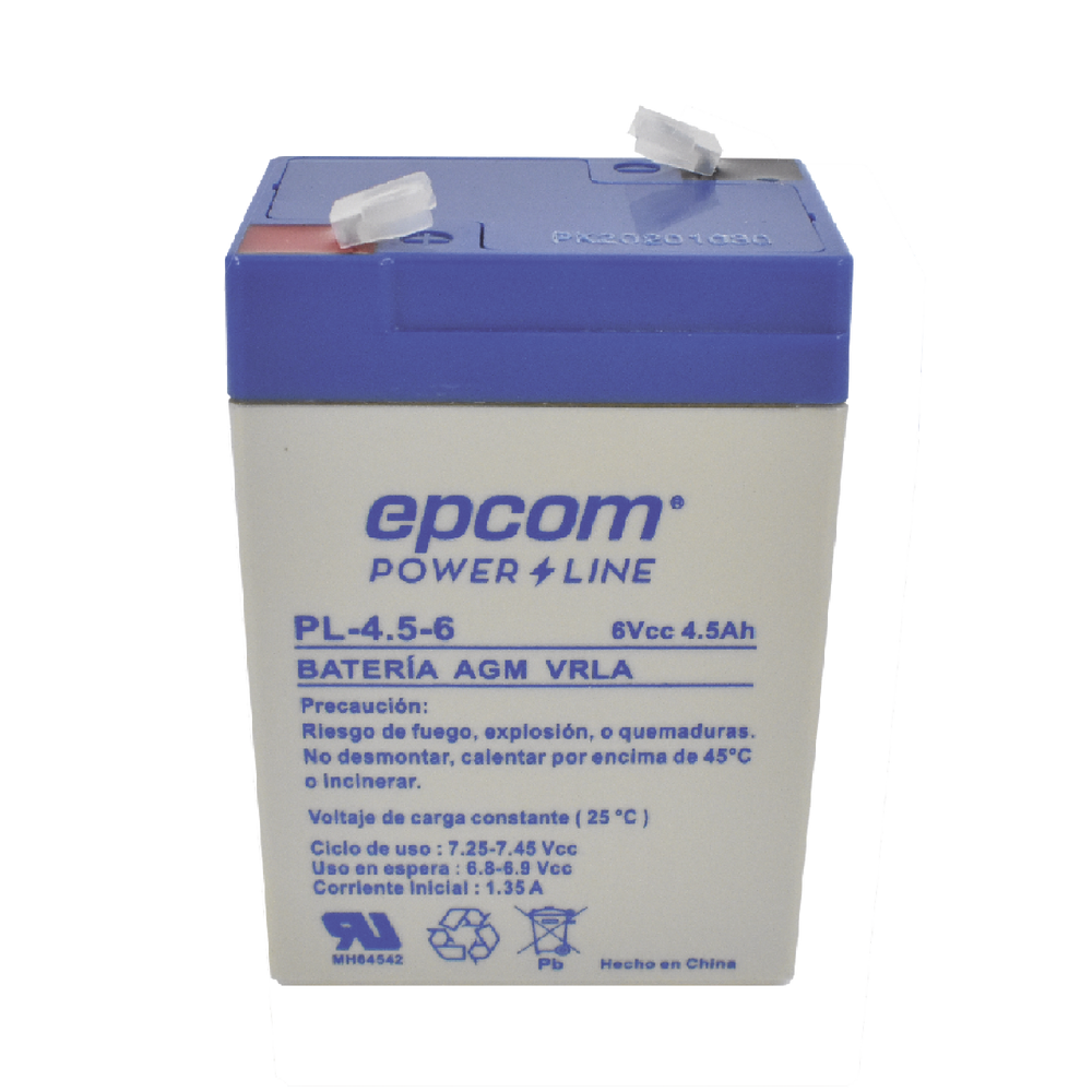 EPCOM POWERLINE PL456 Backup battery / 6 V 4.5 Ah / UL / AGM-VRL