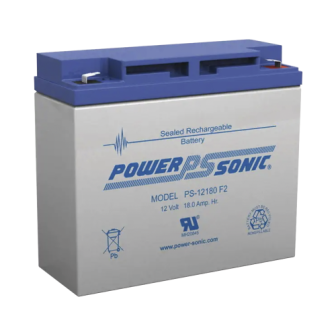 POWER SONIC PS12180F2 Battery 12V 18AH / Ideal for Fire Detectio