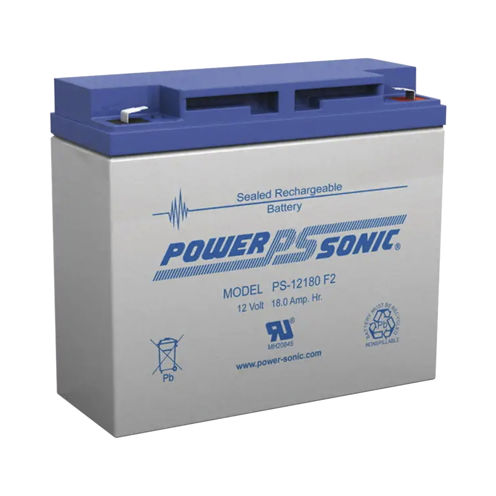 POWER SONIC PS12180F2 Battery 12V 18AH / Ideal for Fire Detectio