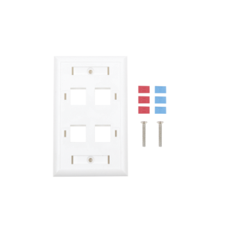 LPFP24 LINKEDPRO BY EPCOM 4-Port Face Plate Outlet with Space for