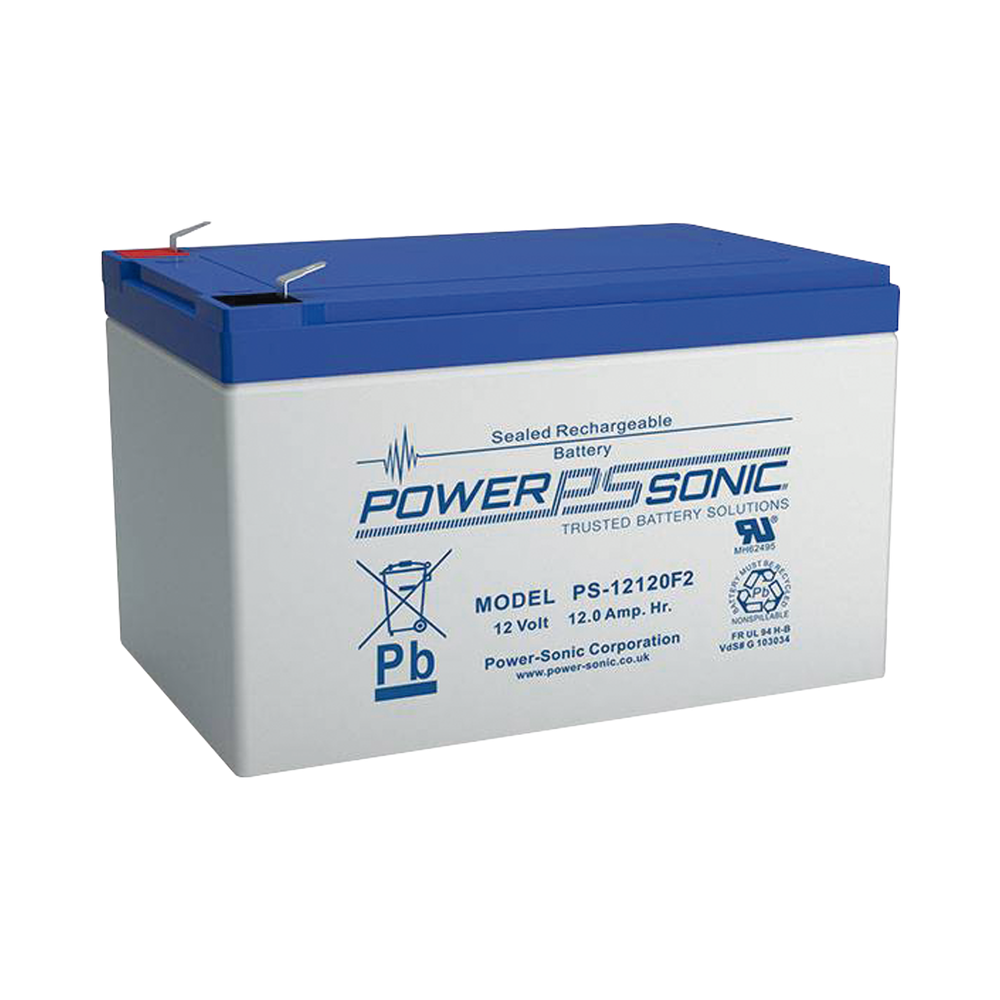 PS12120F2 POWER SONIC Battery 12V 12AH / Ideal for Fire Detection