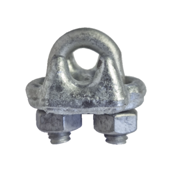 NUDO14FJG SYSCOM TOWERS Forged Steel Clamp Cable Clip for 1/4  Hot-Dip Galvanized Ste