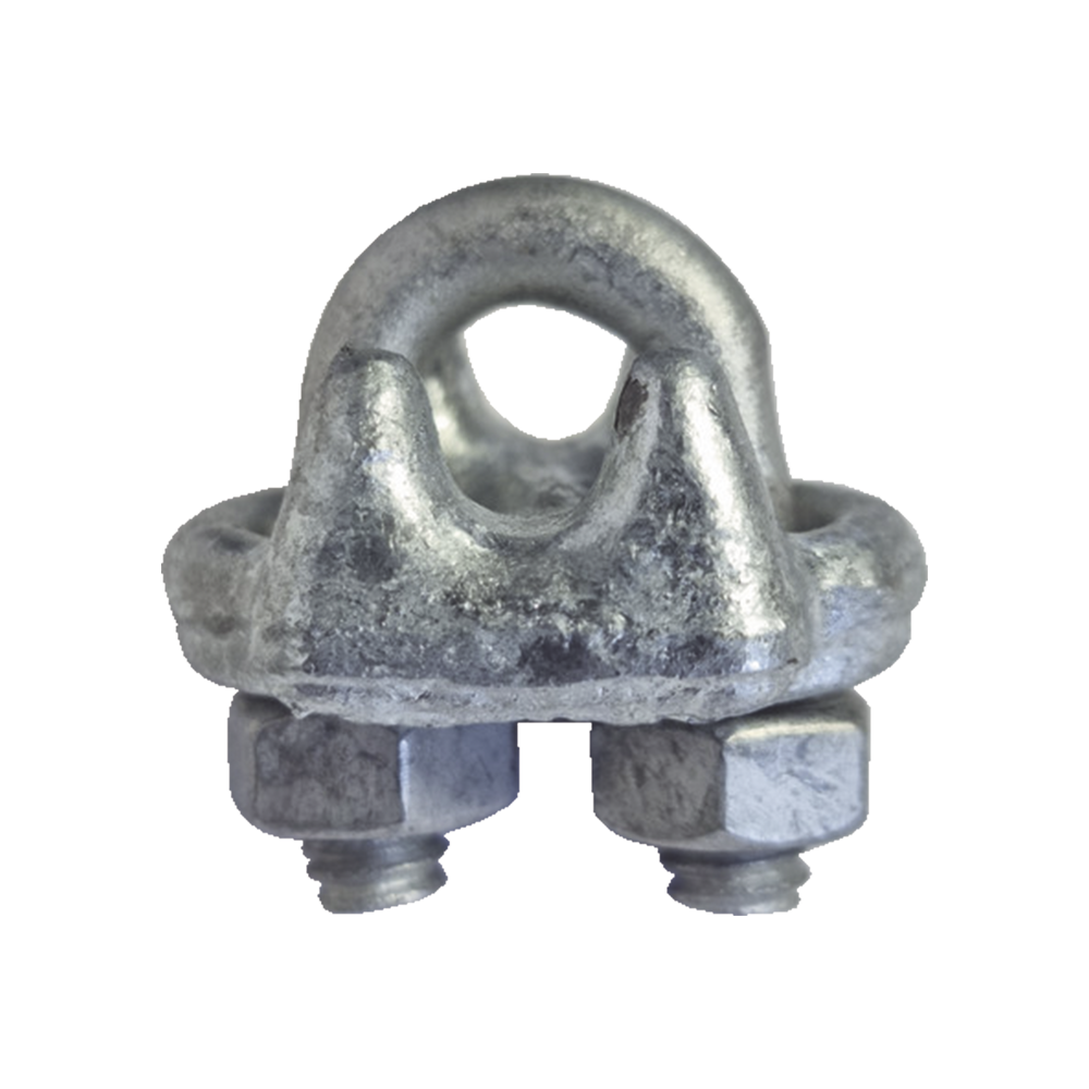 NUDO14FJG SYSCOM TOWERS Forged Steel Clamp Cable Clip for 1/4  Hot-Dip Galvanized Ste