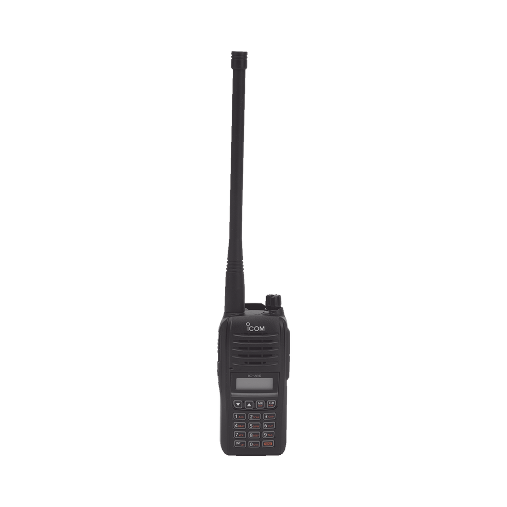 A1641USA ICOM Air-Band Radio with 200 Alphanumeric Channels Full DTMF Keypad Antenna