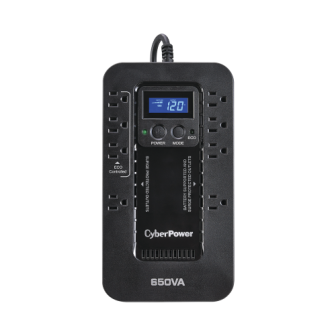 EC650LCD CYBERPOWER 650VA/390W UPS / Standby Topology / LCD Display / 8 5-15R Outlets