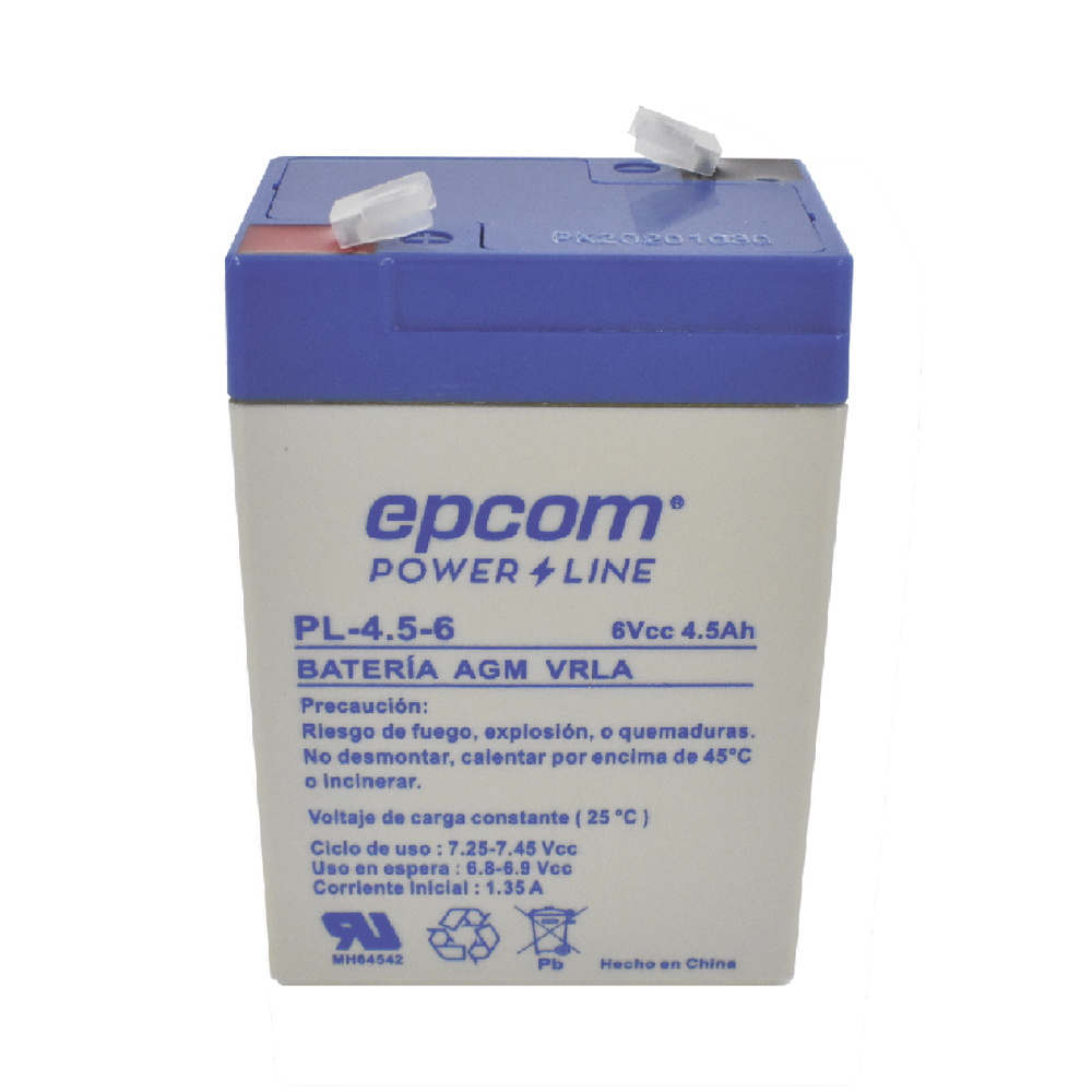 PL456 EPCOM POWERLINE Backup battery / 6 V 4.5 Ah / UL / AGM-VRLA