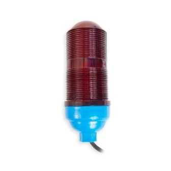 SLOP5 SYSCOM TOWERS Red Beacon in Polycarbonate Finish Replacement Dome with Metallic