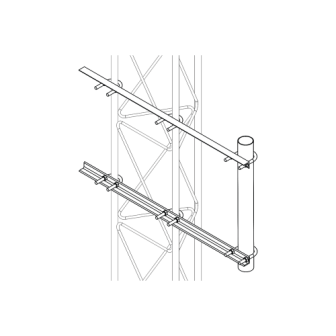 SBRALI30G SYSCOM TOWERS Lightweight Side Arm Bracket for STZ30G Section Hot-dip Galva