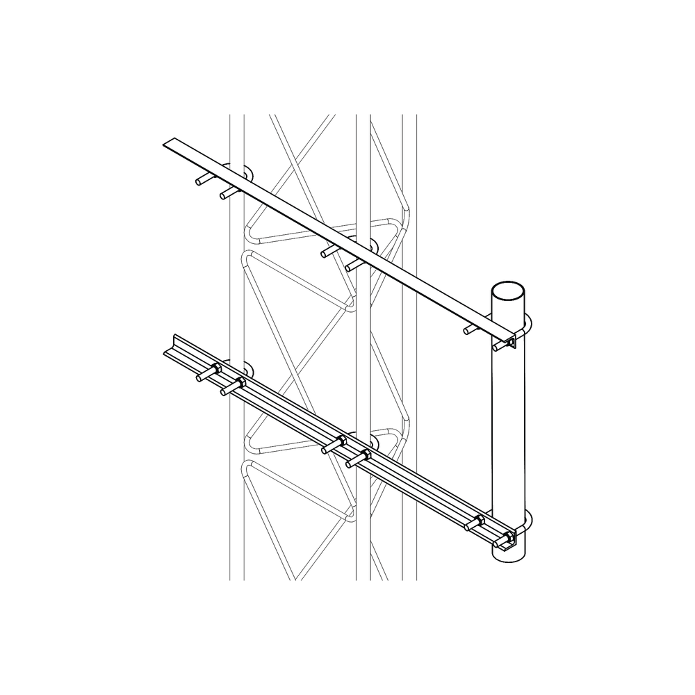 SBRALI30G SYSCOM TOWERS Lightweight Side Arm Bracket for STZ30G Section Hot-dip Galva