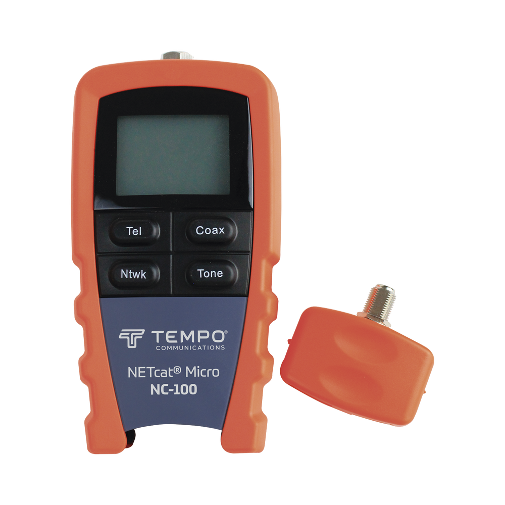 NC100 TEMPO NETcat Micro Wiring Tester for UTP STP and Coaxial Ca