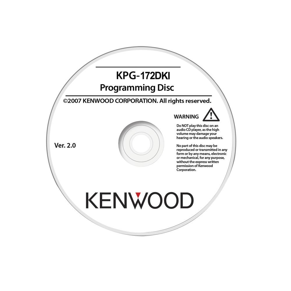 KPG172DKI KENWOOD Programming Software for PKT-23K KPG-172DKI