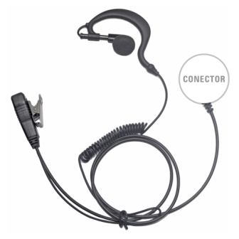 TX110NM02 TX PRO Lapel Microphone with Earphone Adjustable to the Ear for Motorola HT