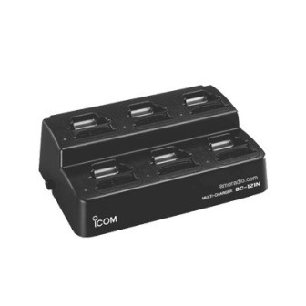 BC121N ICOM Icom Desktop Multi-Charger Unit. Charges 6 Ni-Cd or Ni-MH Battery Packs S