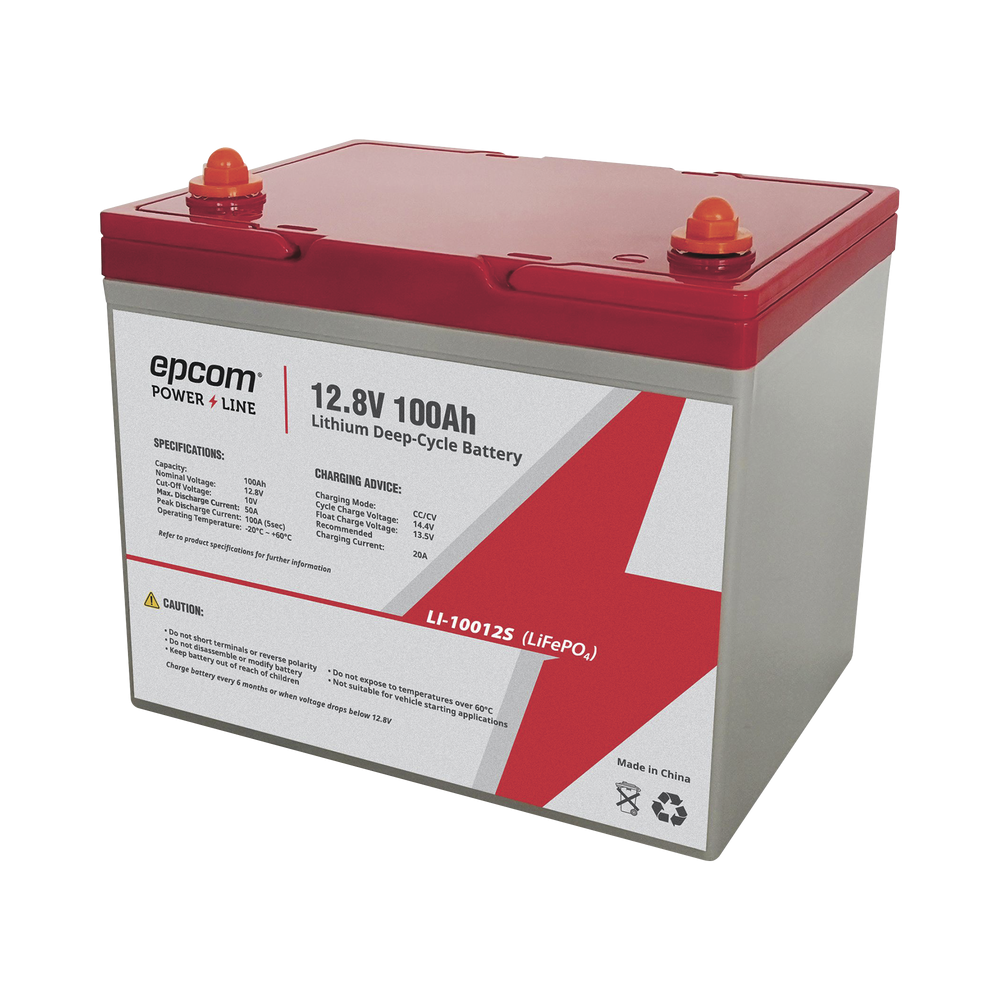 LI10012S EPCOM POWERLINE 12 Vdc 100 Ah Deep Cycle Lithium battery (LiFePO4) LI10012S