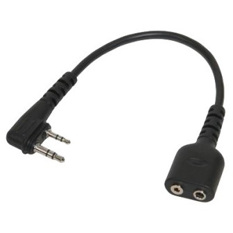 OPC2144 ICOM Slim L-type Plug Adapter Cable - Regular 2-pin Connectors - For ICOM HM-