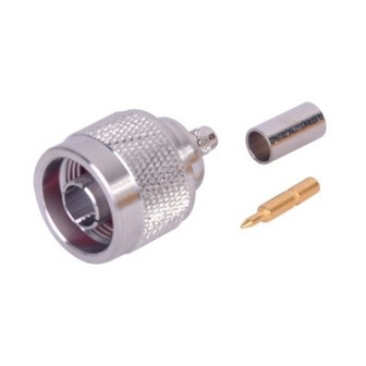 RFN1005AMP RF INDUSTRIES LTD N Male Connector for crimp on RG-58/U RG-142/U Cables. R