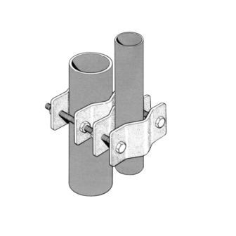 CLAMP005 SINCLAIR Set of Single Dual Clamp for 1.5" to 3.5" Diame
