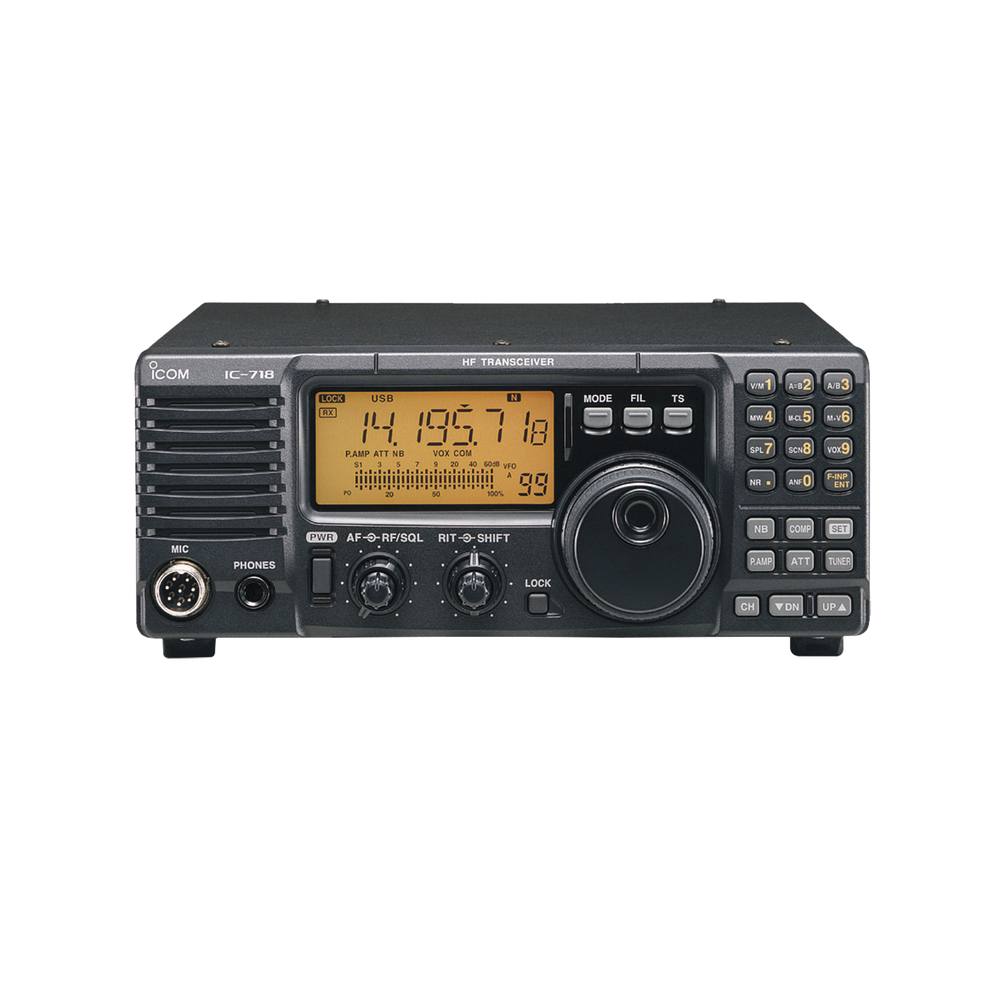 IC718E ICOM HF Radio Transceiver for Radio Amateurs. 100W SSB 40W AM 101 Channels IC7