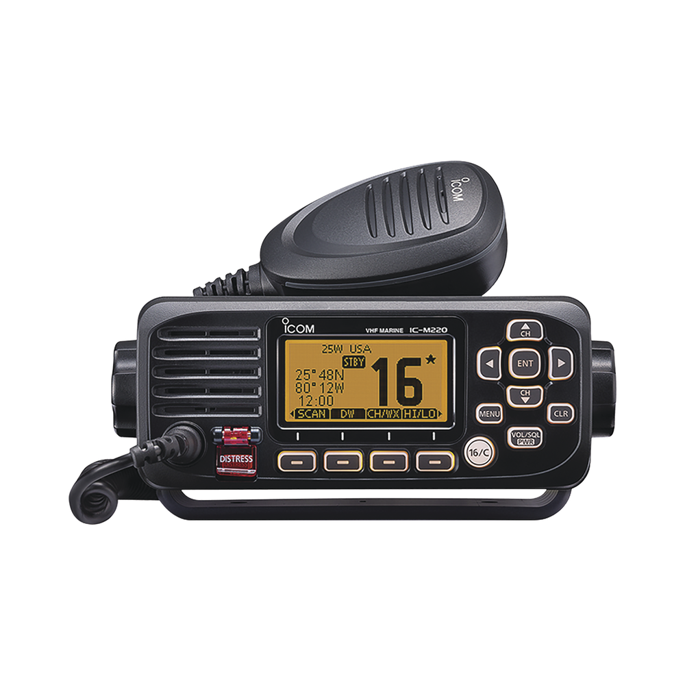 ICM220 ICOM VHF Marine Mobile Transceiver Easy-to-Read Full Dot-Matrix Display Detach