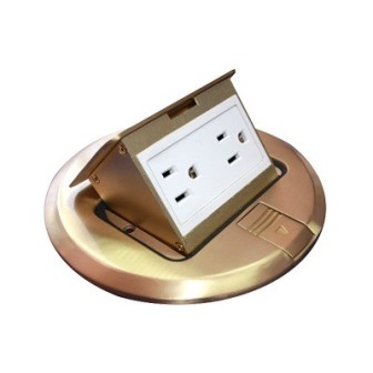 THMCPRB THORSMAN Round Power Floor Socket (2 Electrical Contact) bronze color (11000-