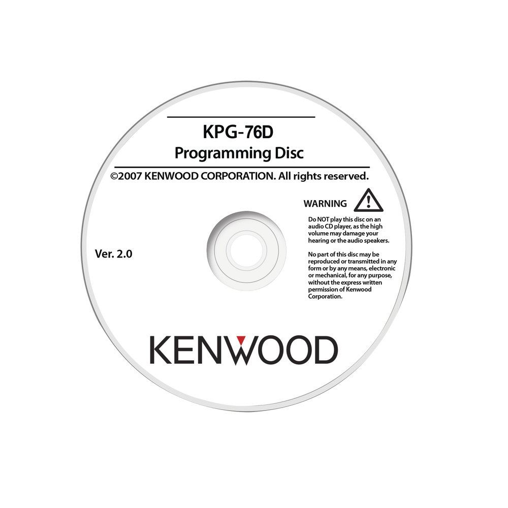 KPG76D KENWOOD KENWOOD Programming Software For TK373GK and Tk863GK. KPG-76D