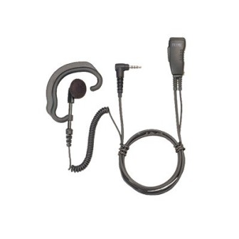 SPM302EB PRYME Lapel Microphone with Soft Ear-hook and PTT Switch Compatible with VER