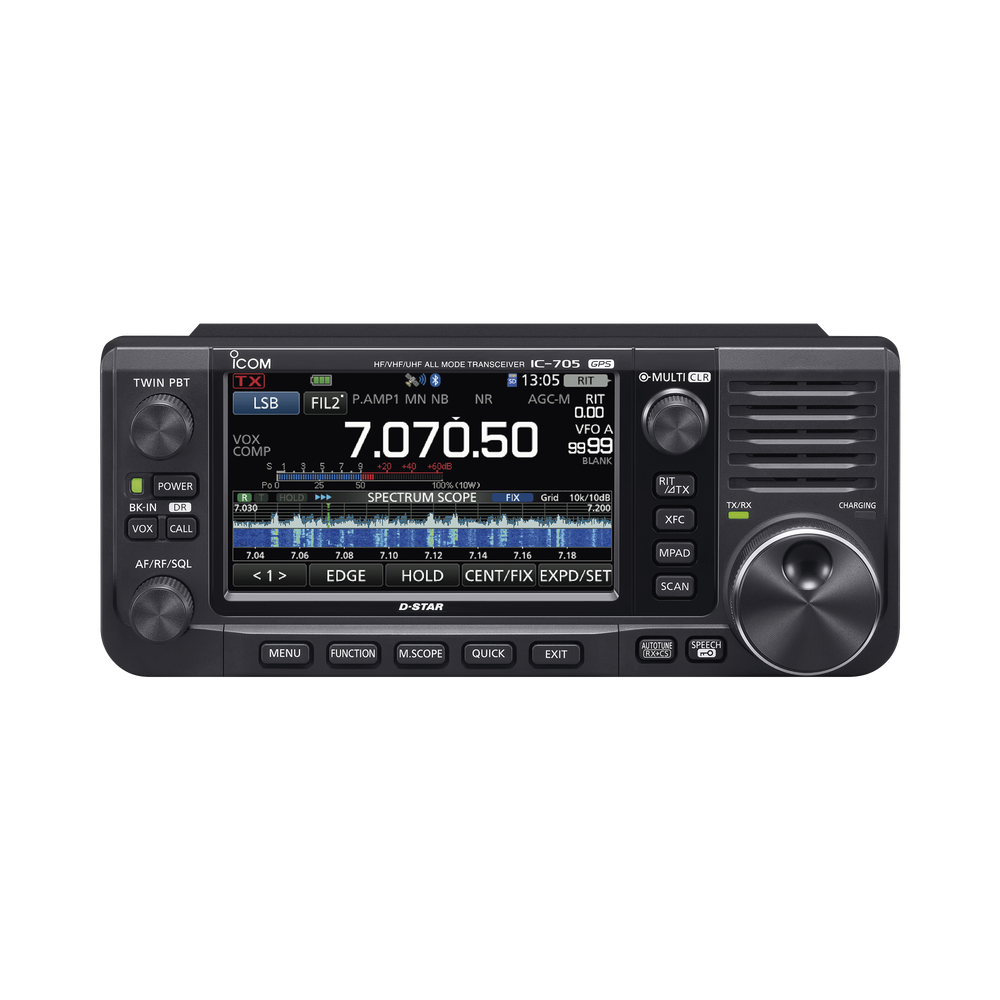 IC70512 ICOM Portable Radio Base Tri-Band HF/VHF/UHF IC-705/12