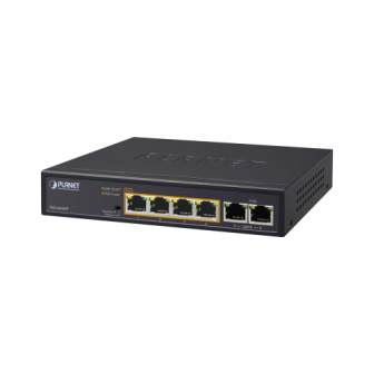 FSD604HP PLANET Switch PoE 802.3af/at Distance of 250 m 4 Ports