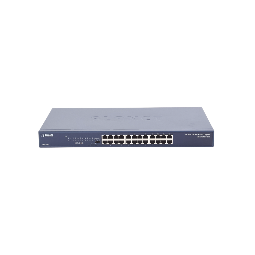 GSW2401 PLANET 24-Port 10/100/1000 Mbps Gigabit Unmanaged Switch With Extended Mode F