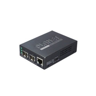 GT1205A PLANET Media Converter with Dual 1000BASE-FX/SX/LX SFP Ports and 1000Base-T E