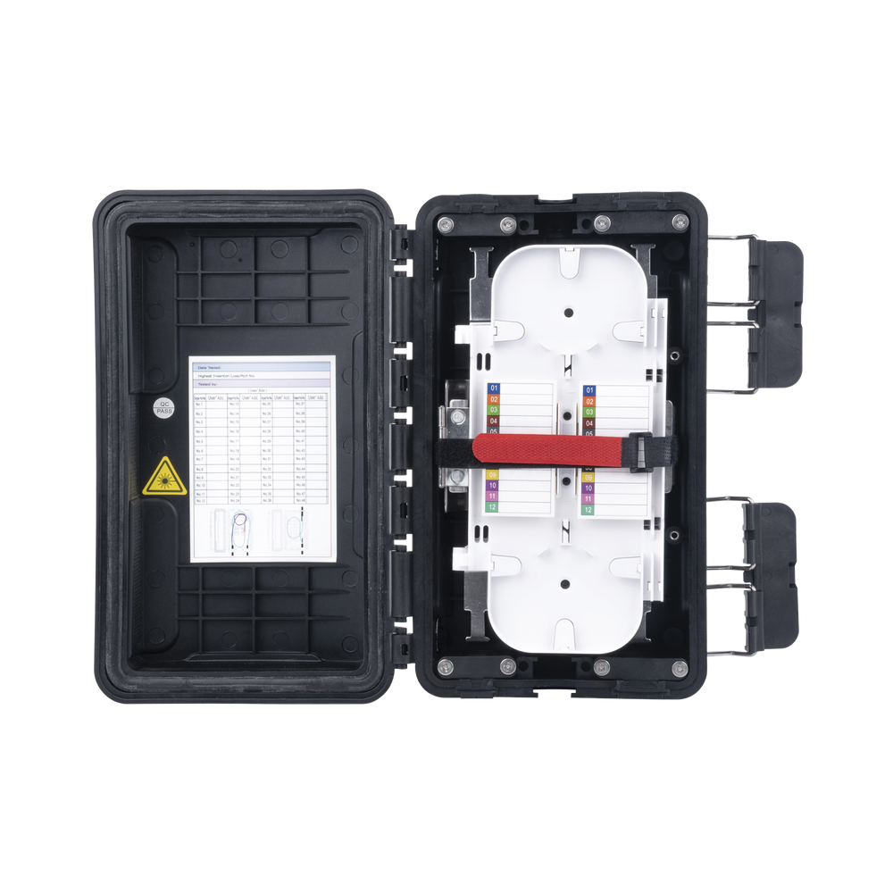 FDP420F FIBERHOME Serial Fiber Distribution Box 96 Splices IP65 Black Color FDP-420F