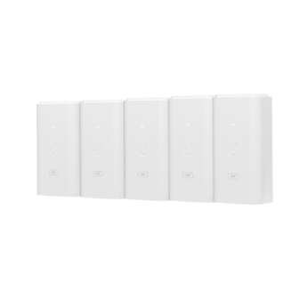 POE2412W5P UBIQUITI NETWORKS 5 x PoE Adapters power Ubiquiti 24 VDC 0.5 A Gigabit por