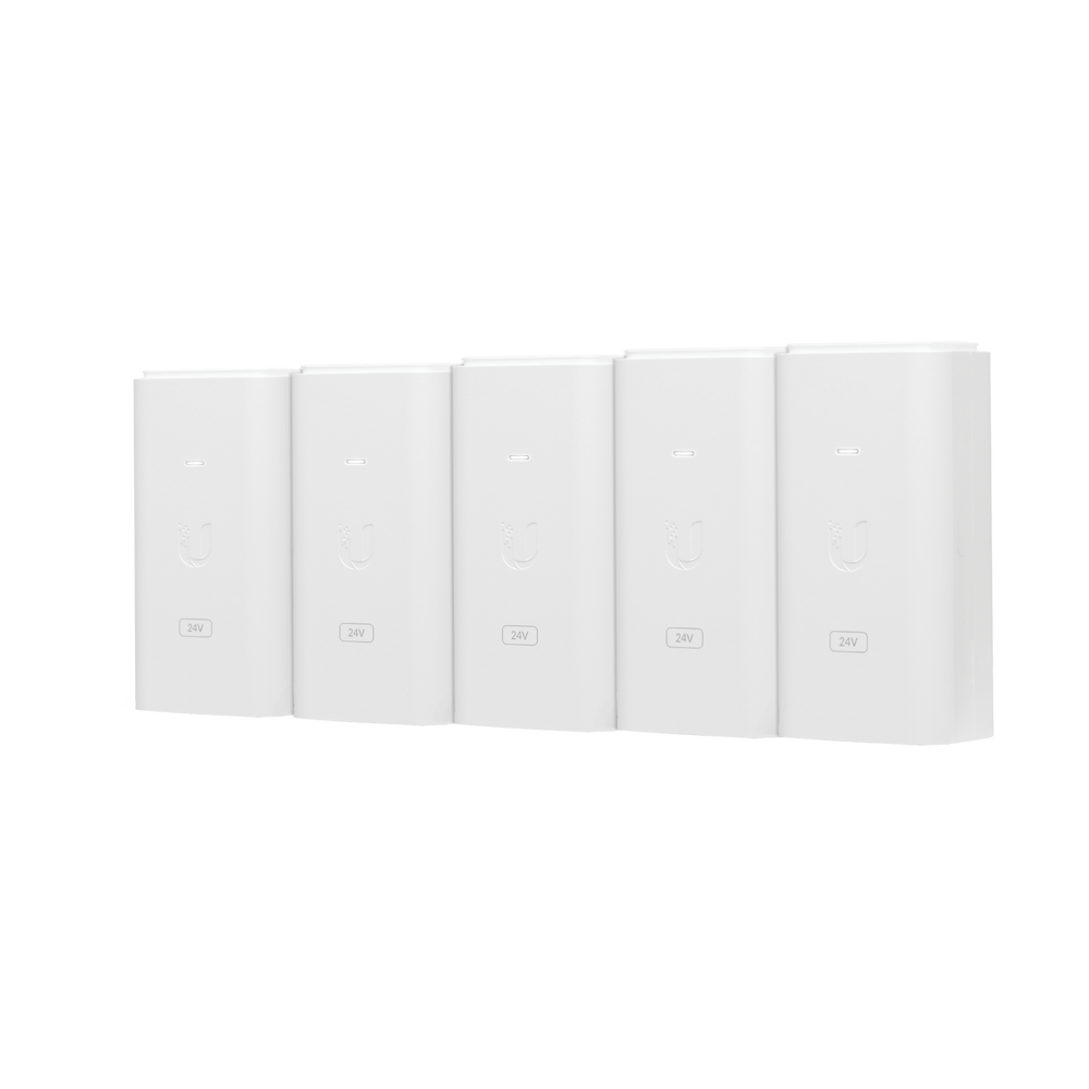 POE2412W5P UBIQUITI NETWORKS 5 x PoE Adapters power Ubiquiti 24 VDC 0.5 A Gigabit por