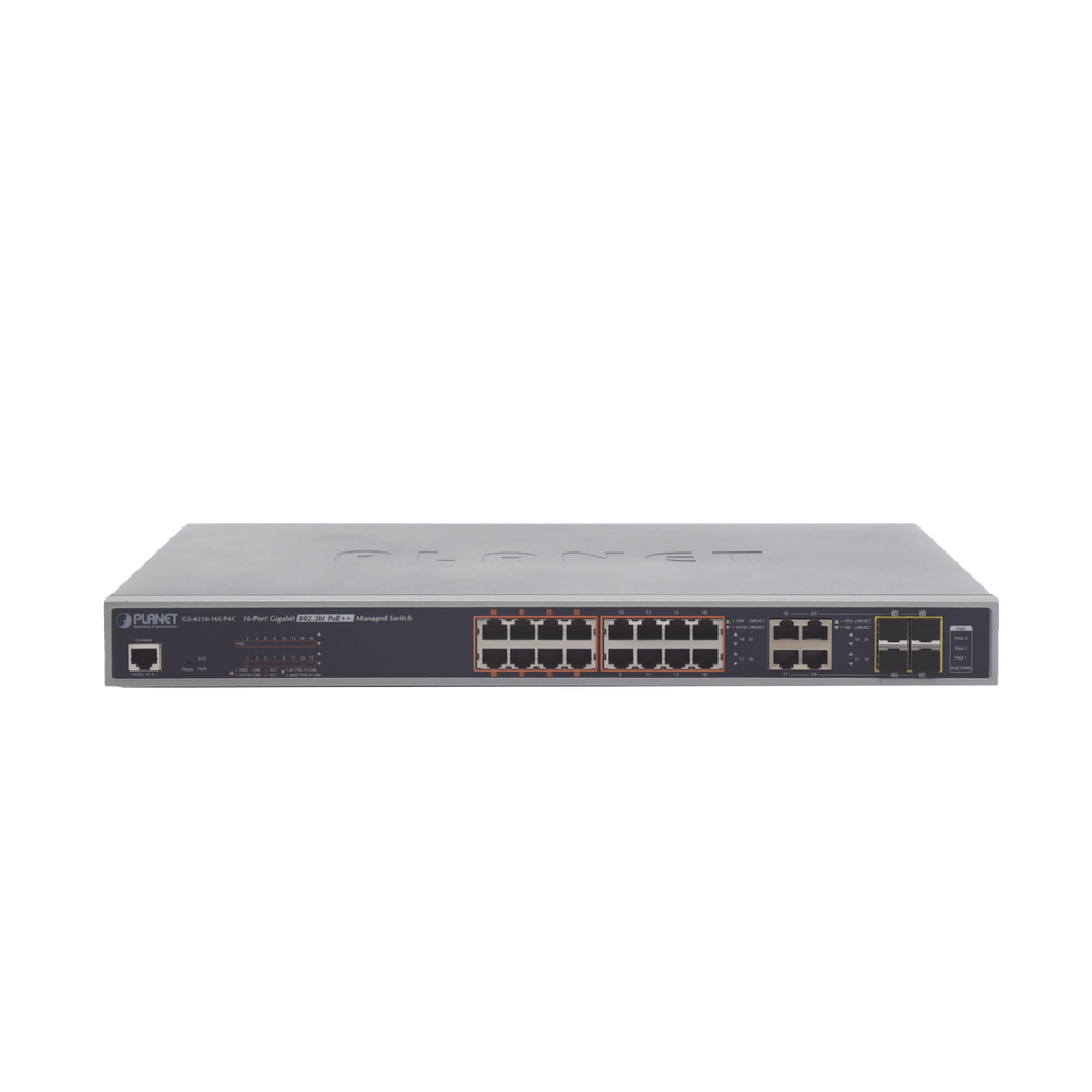 GS421016UP4C PLANET Switch Managed 16-Port 10/100/1000T Ultra PoE  4-Port Gigabit TP/